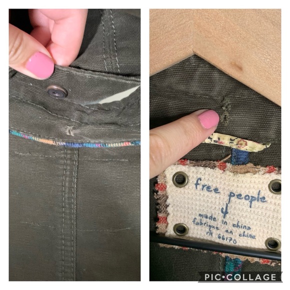 Free People Green Military Utility Jacket - Picture 7 of 10